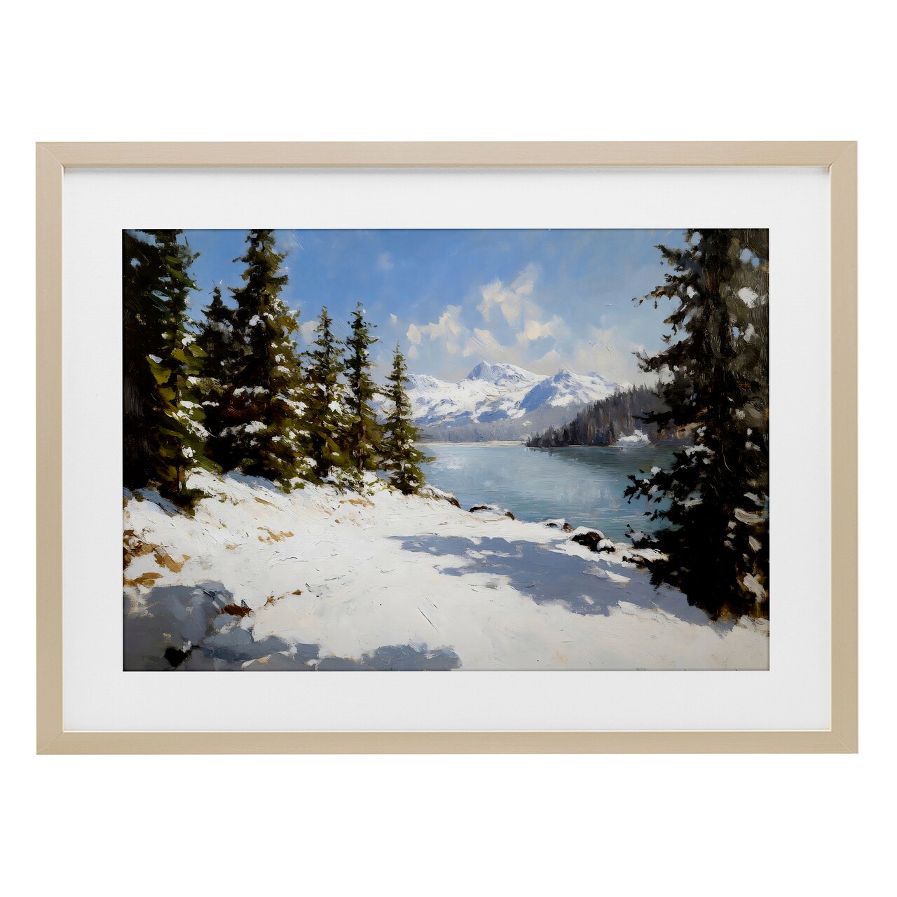 Stupell Industries Way Up North Landscape Framed Print Under Glass, design by Petal Prints Design